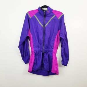 Vintage 80s Windbreaker Jacket Purple Magenta Moving Comfort Medium